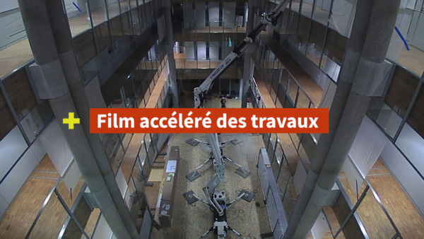 Timelapse du chantier dans l’Atrium au siège Région Grand Est à Strasbourg